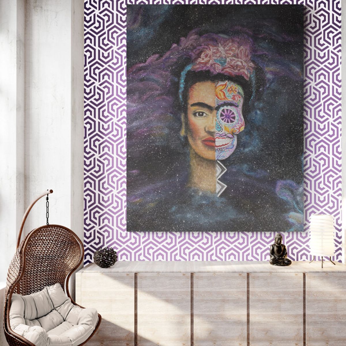 TAYRONA STORE - Cuadro En Lienzo Para La Sala Frida Kahlo 037 40x50cm