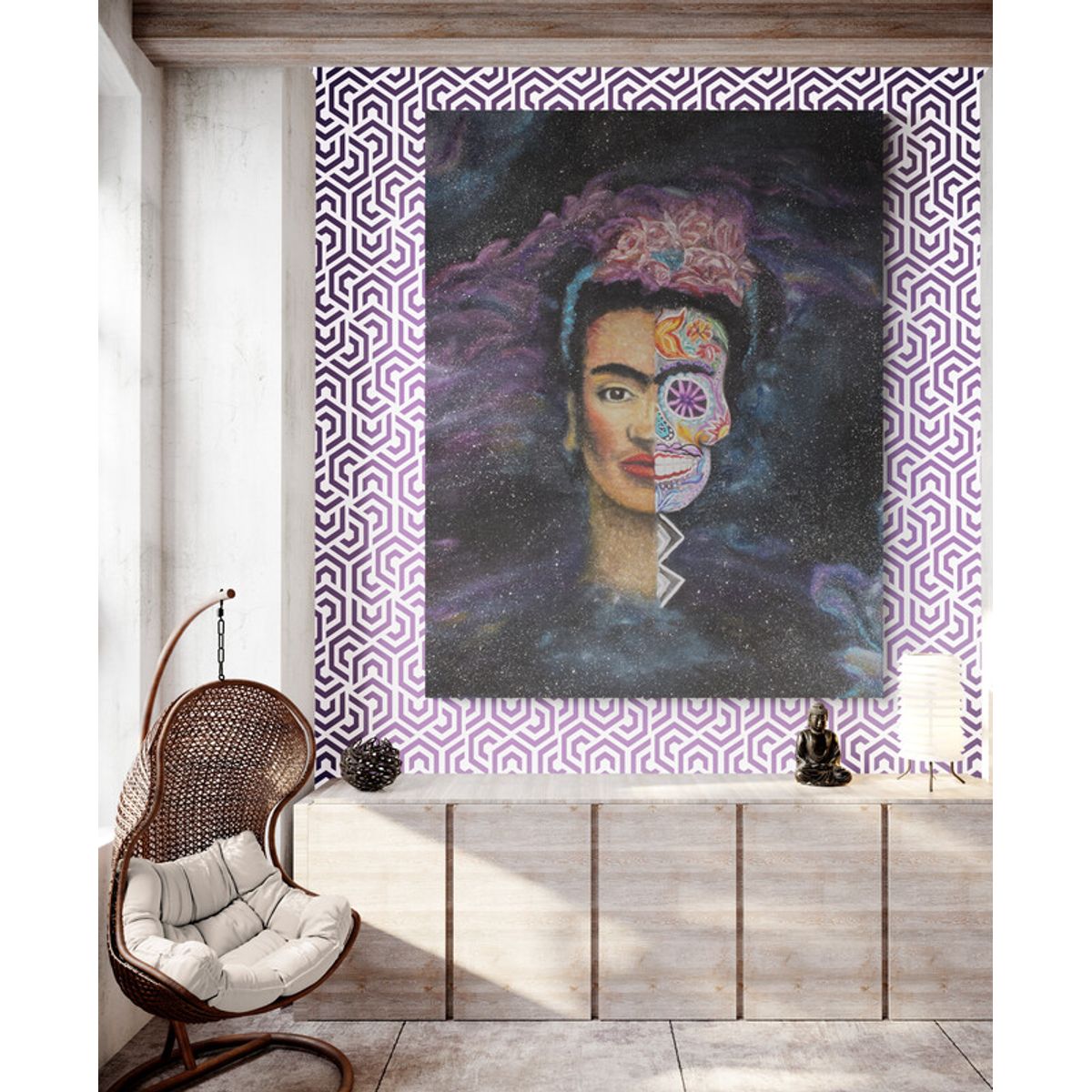 TAYRONA STORE - Cuadro En Lienzo Para La Sala Frida Kahlo 037 40x50cm