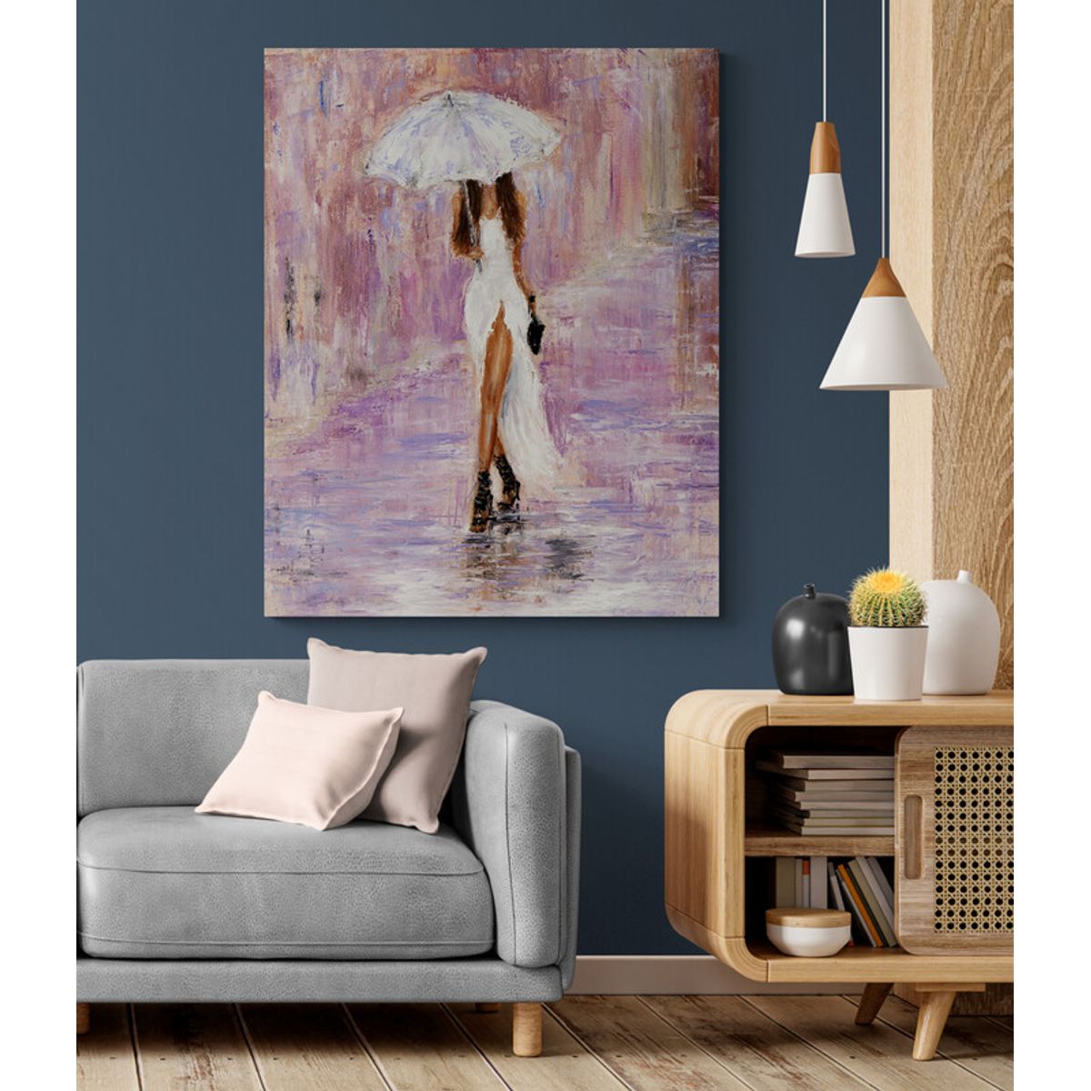TAYRONA STORE - Cuadro En Lienzo Para La Sala Pintura Mujer 140 60x75cm