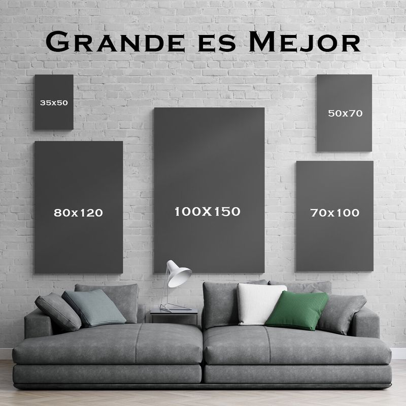 TAYRONA STORE - Cuadro En Lienzo Para La Sala Elefantes 196 50x70cm