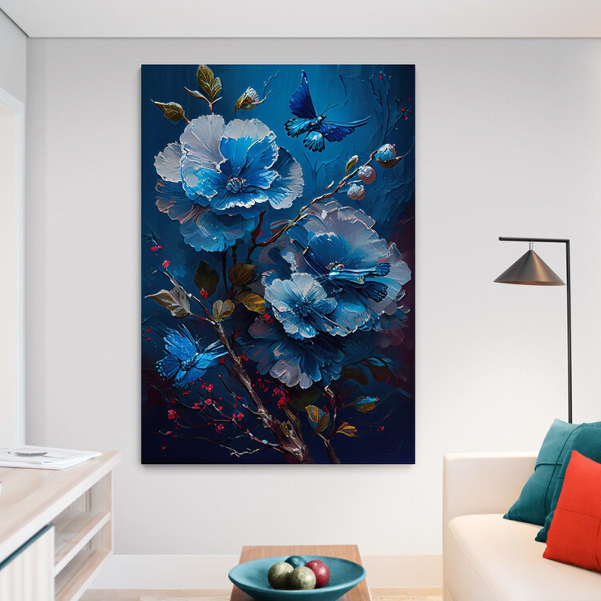 TAYRONA STORE - Cuadro En Lienzo Para La Sala Flores 509 80x120cm