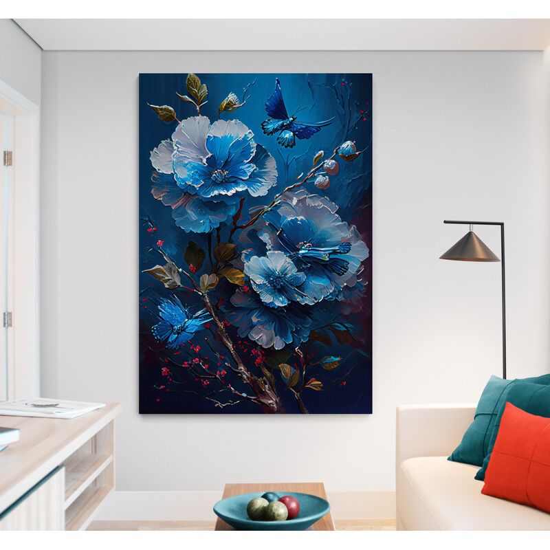 TAYRONA STORE - Cuadro En Lienzo Para La Sala Flores 509 50x70cm