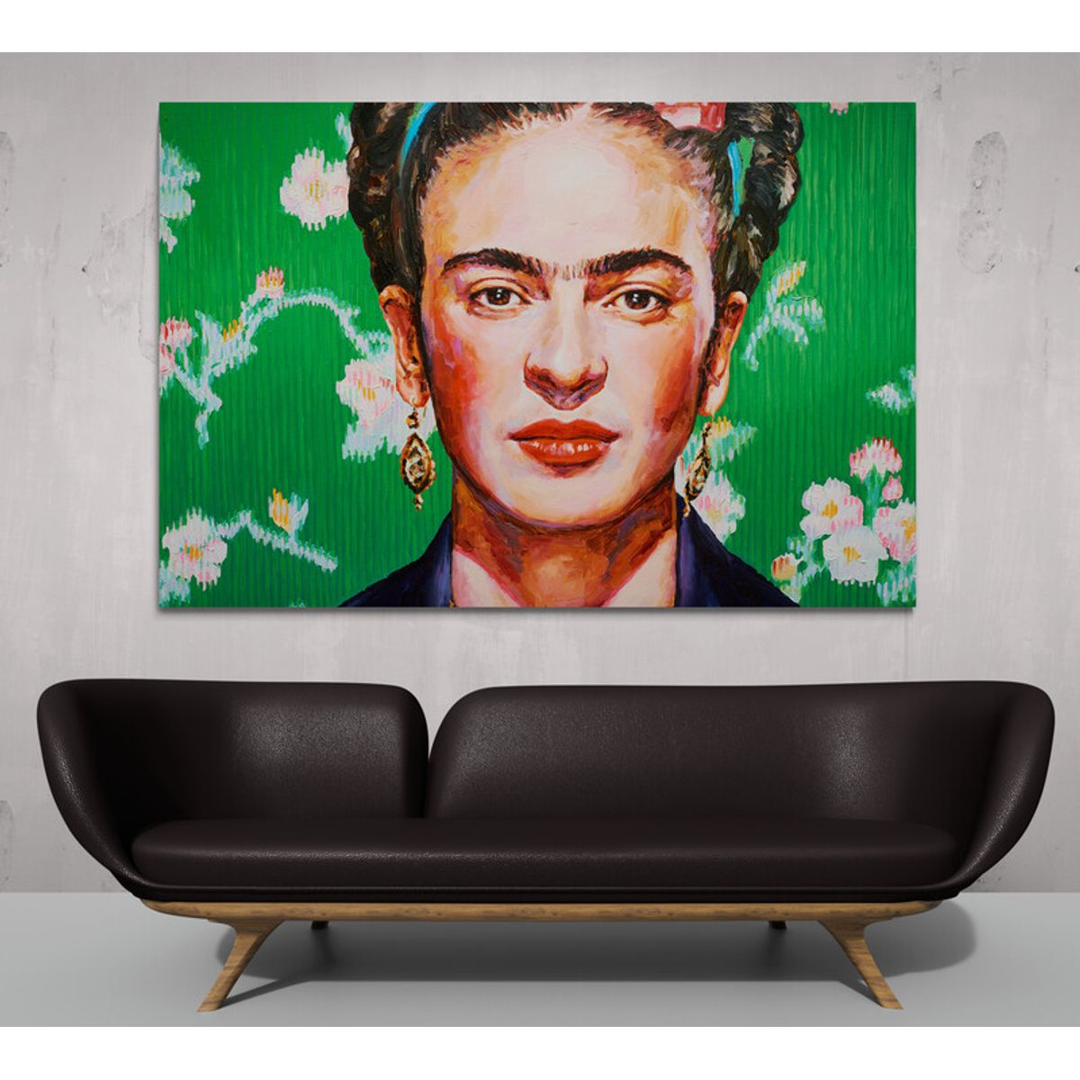 TAYRONA STORE - Cuadro En Lienzo Para La Sala Frida 015 100x70cm