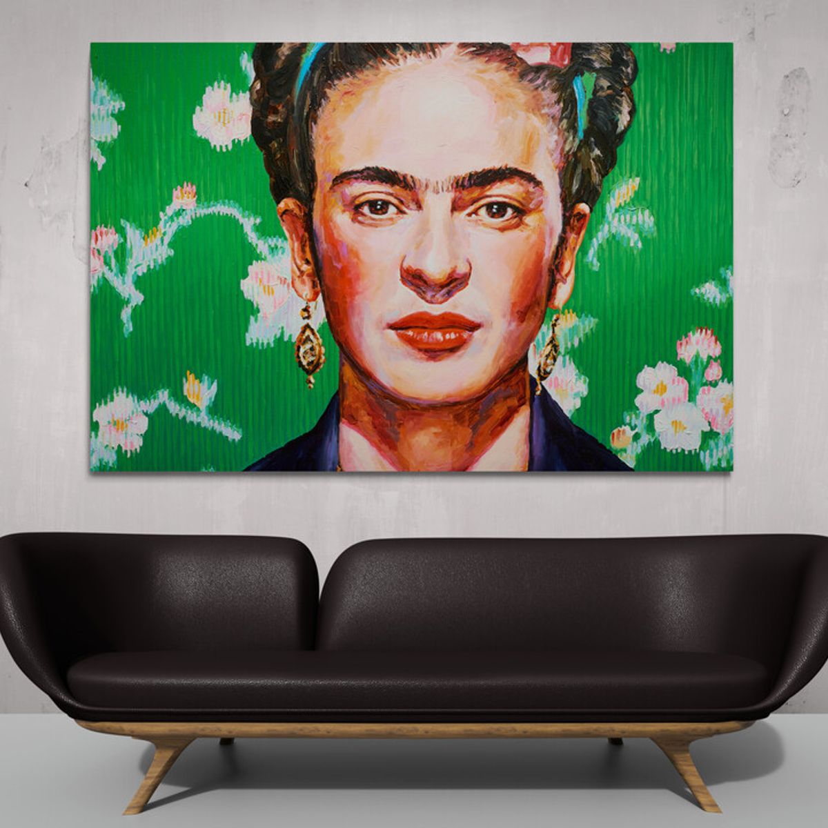 TAYRONA STORE - Cuadro En Lienzo Para La Sala Frida 015 50x35cm