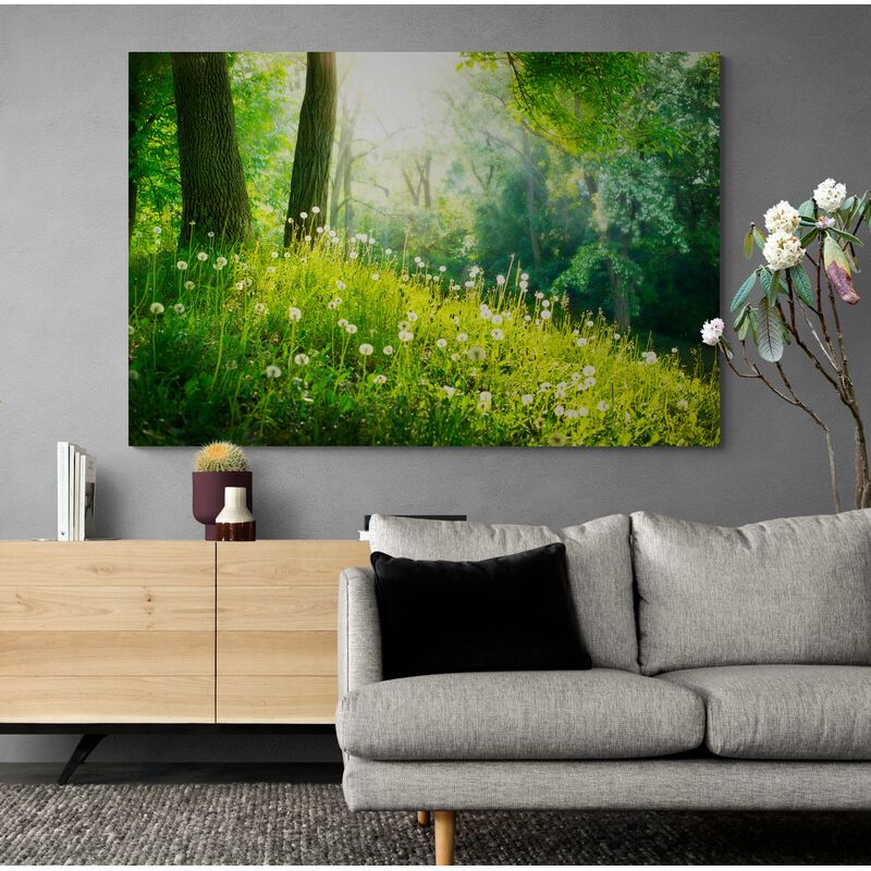 TAYRONA STORE - Cuadro En Lienzo Para La Sala Bosque Verde 014 150x100cm