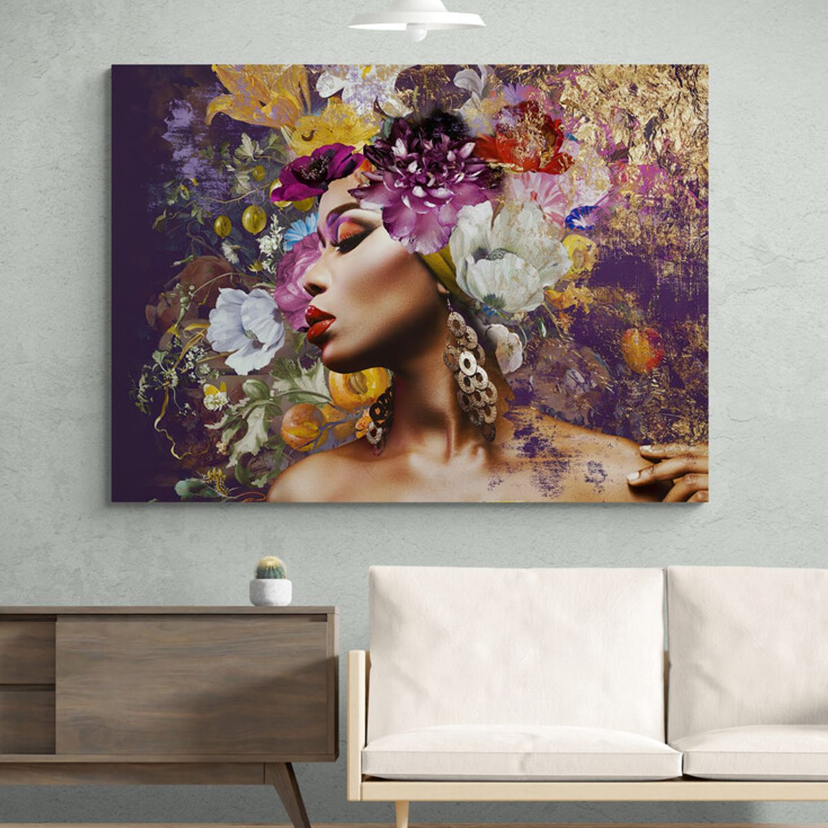 TAYRONA STORE - Cuadro En Lienzo Para La Sala Pintura Mujeres Africanas 033 150x100cm