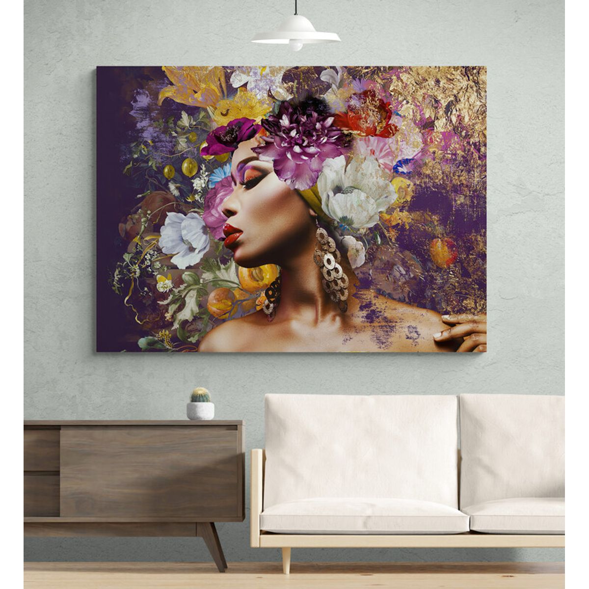 TAYRONA STORE - Cuadro En Lienzo Para La Sala Pintura Mujeres Africanas 033 150x100cm