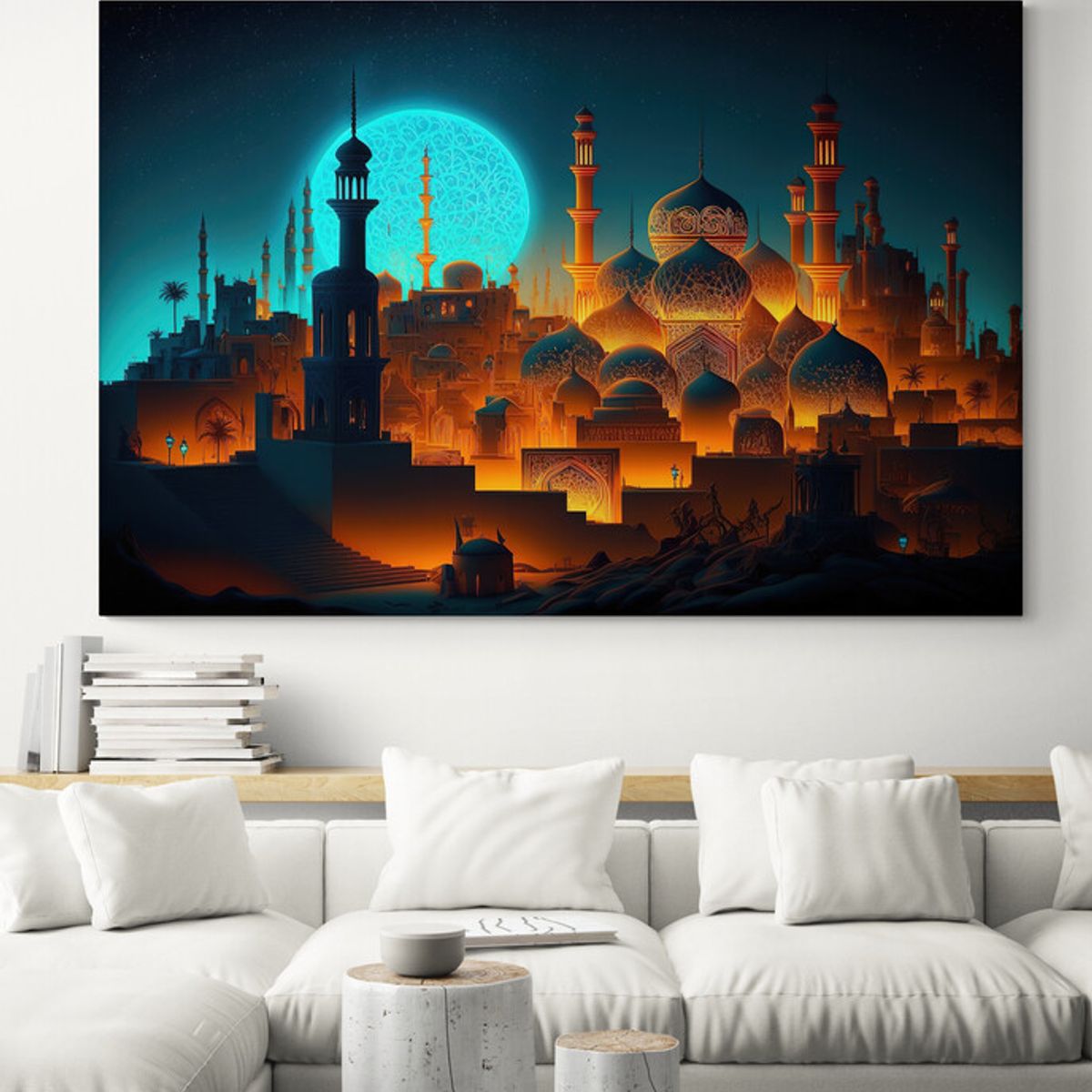 TAYRONA STORE - Cuadro En Lienzo Para La Sala Pintura Ciudad 217 70x50cm