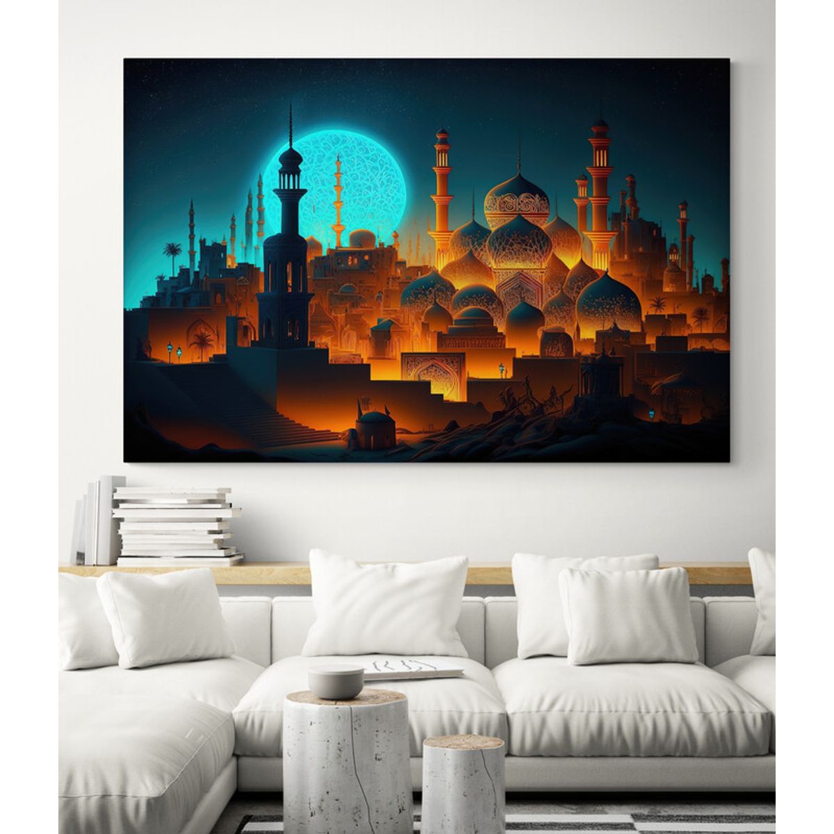 TAYRONA STORE - Cuadro En Lienzo Para La Sala Pintura Ciudad 217 70x50cm
