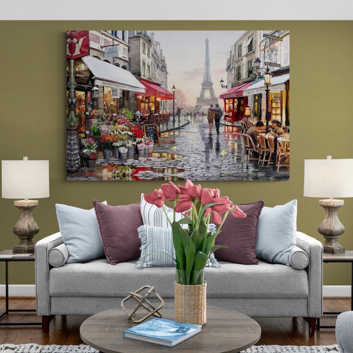 TAYRONA STORE - Cuadro En Lienzo Para La Sala Pintura Paris 059 150x100cm