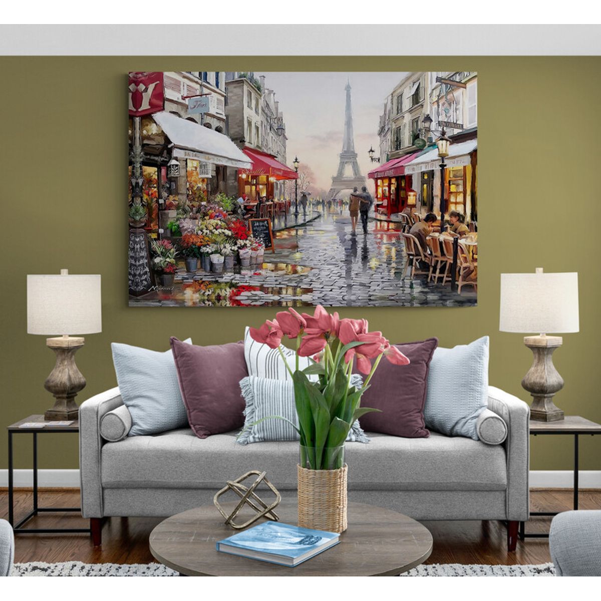 TAYRONA STORE - Cuadro En Lienzo Para La Sala Pintura Paris 059 150x100cm