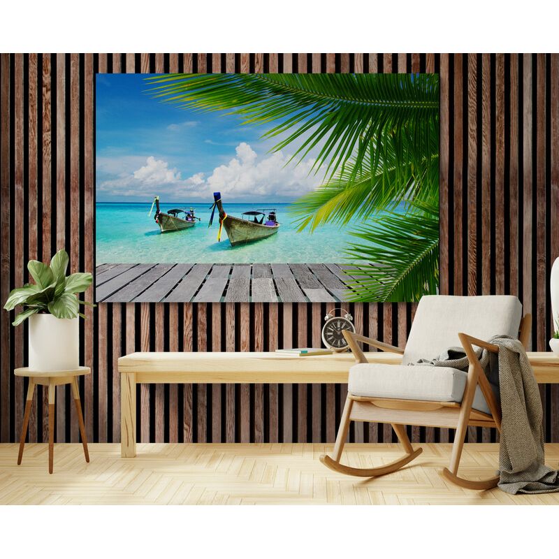TAYRONA STORE - Cuadro En Lienzo Para La Sala Playa 143 70x50cm