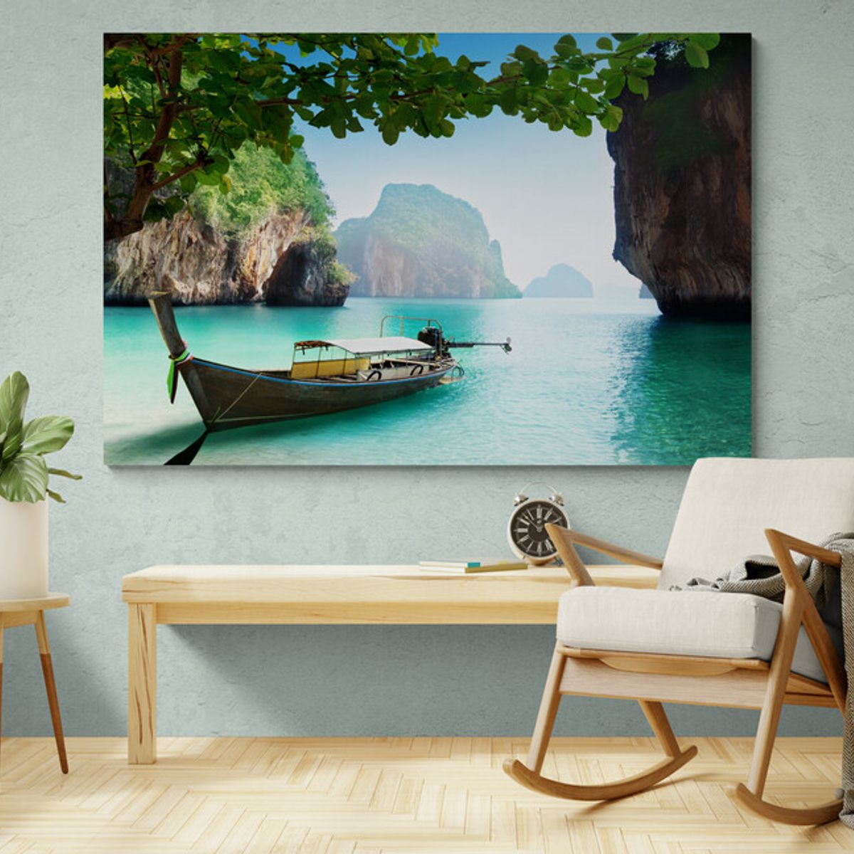 TAYRONA STORE - Cuadro En Lienzo Para La Sala Playa 144 100x70cm