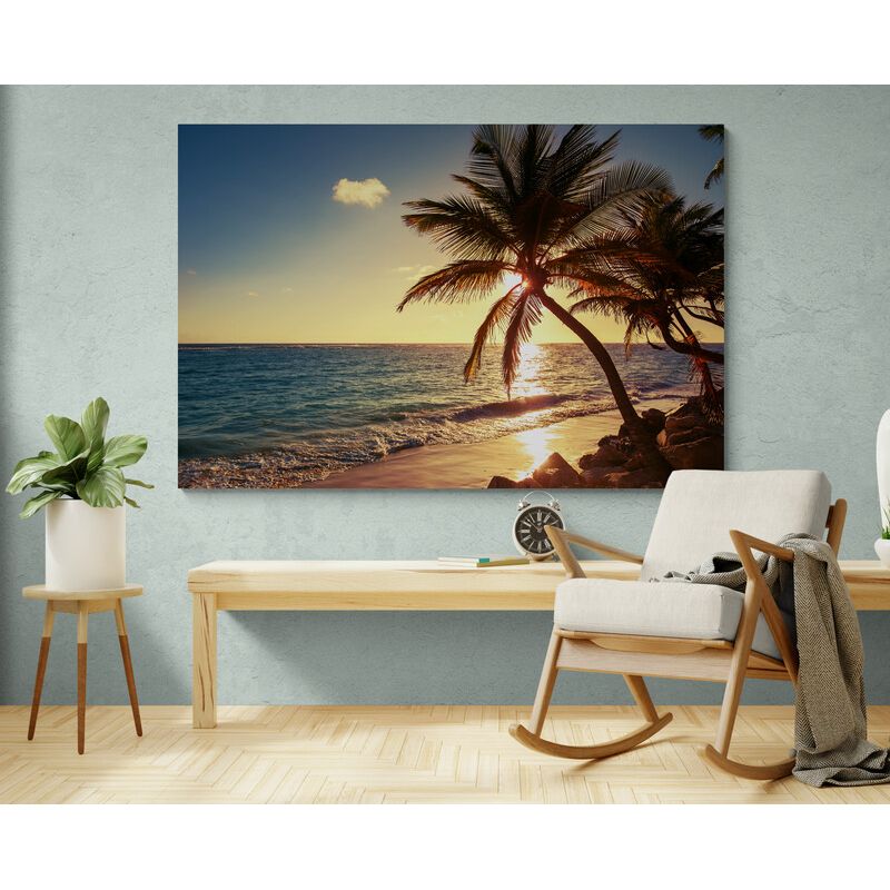 TAYRONA STORE - Cuadro En Lienzo Para La Sala Playa 146 100x70cm