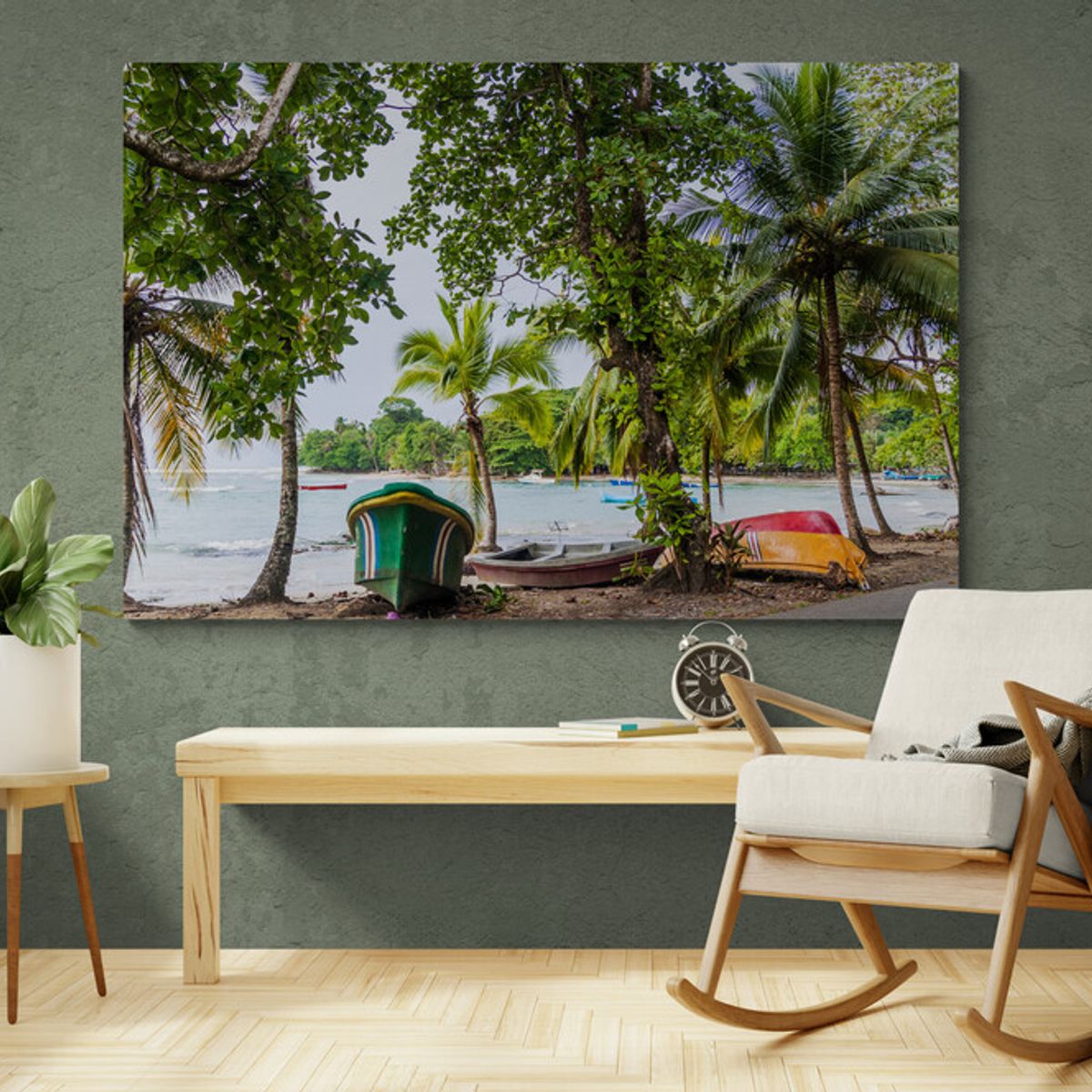 TAYRONA STORE - Cuadro En Lienzo Para La Sala Playa 147 50x35cm