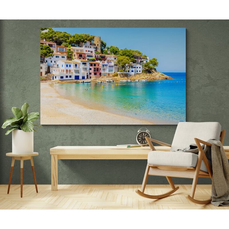 TAYRONA STORE - Cuadro En Lienzo Para La Sala Playa 148 100x70cm