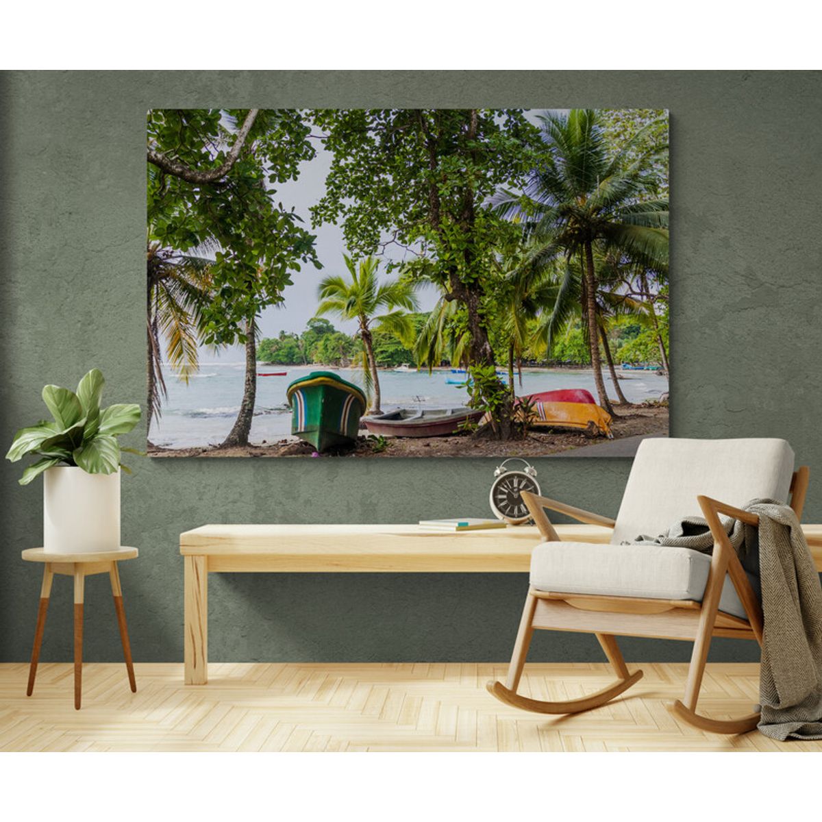 TAYRONA STORE - Cuadro En Lienzo Para La Sala Playa 147 100x70cm