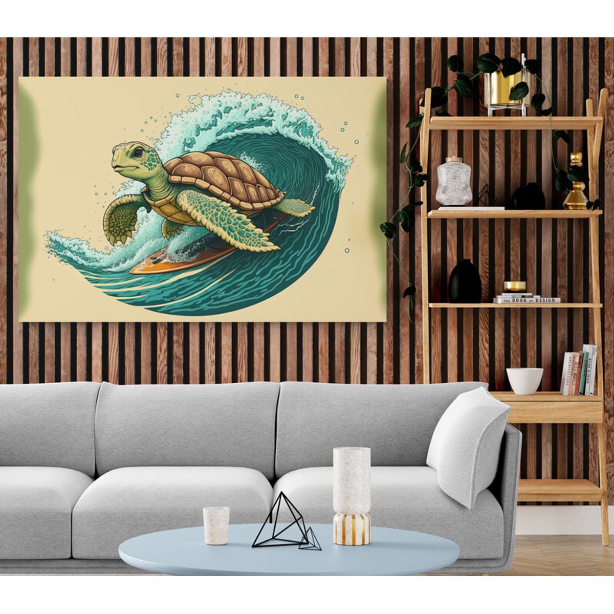 TAYRONA STORE - Cuadro En Lienzo Para La Sala Tortugas 053 50x35cm