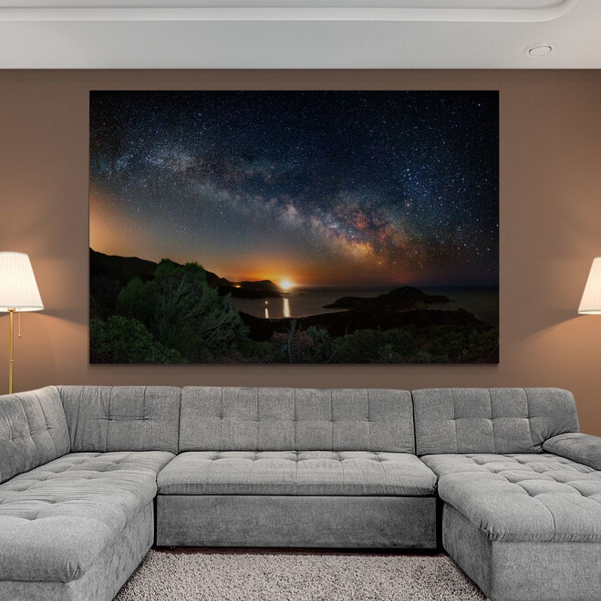 TAYRONA STORE - Cuadro En Lienzo Para La Sala Via Lactea 002 50x35cm