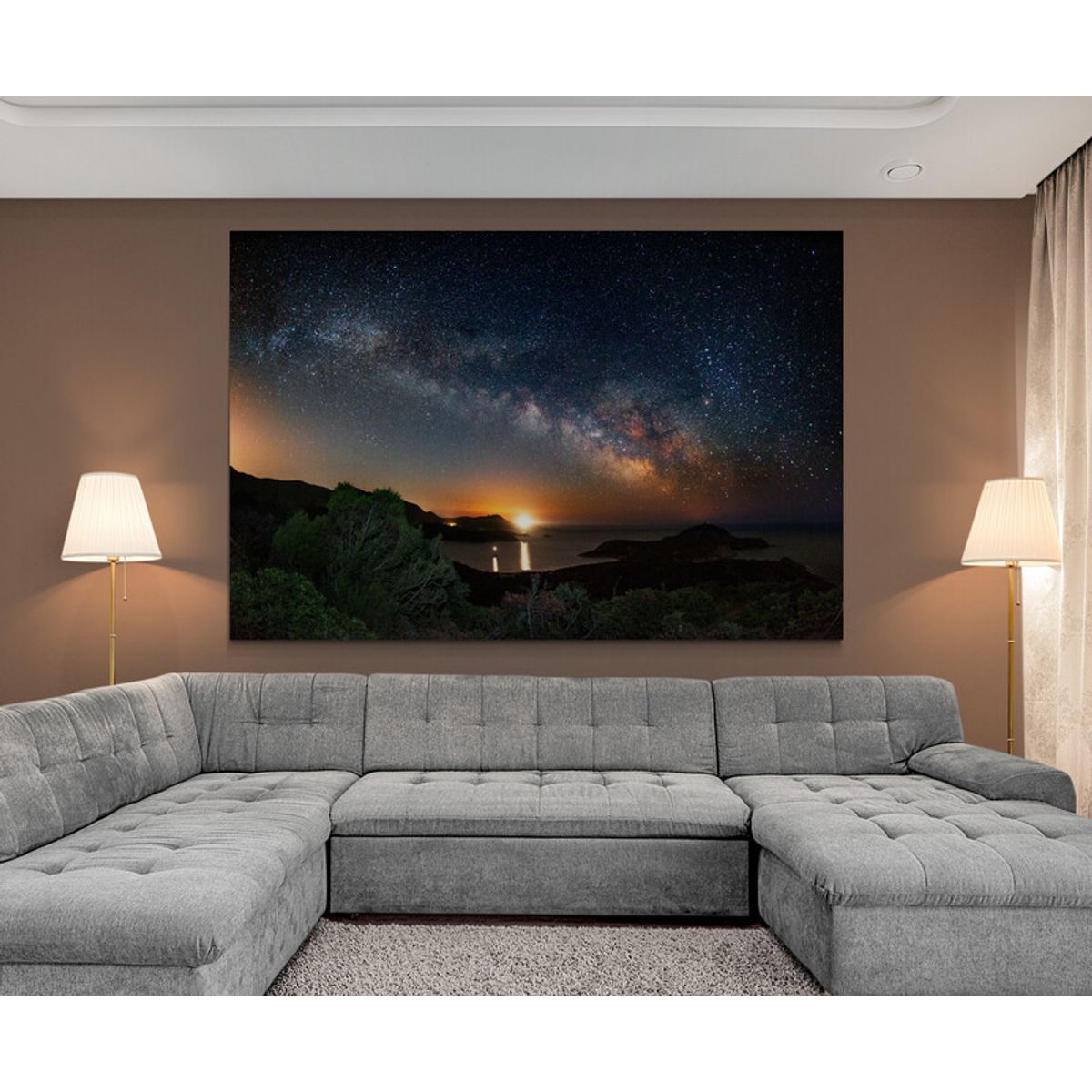 TAYRONA STORE - Cuadro En Lienzo Para La Sala Via Lactea 002 50x35cm