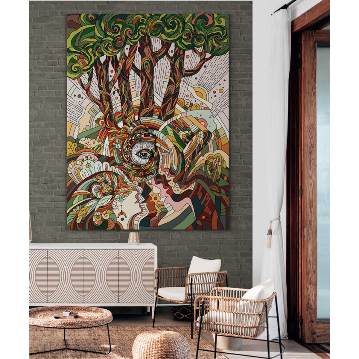 TAYRONA STORE - Cuadro En Lienzo Para La Sala Arbol De La Vida 045 100x135cm