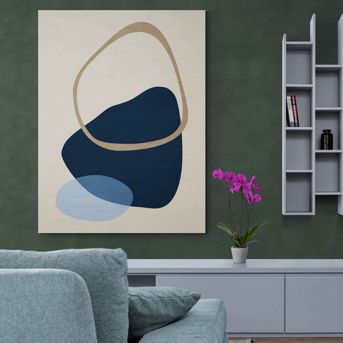 TAYRONA STORE - Cuadro En Lienzo Para La Sala Boho Diseño Minimalista 548 100x135cm.