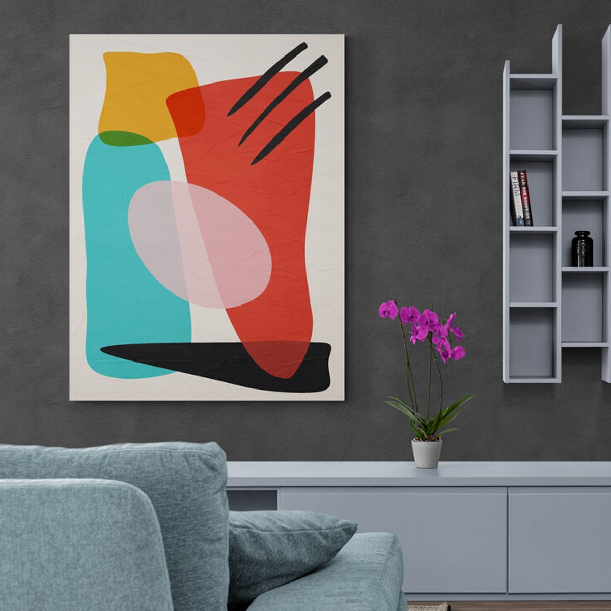 TAYRONA STORE - Cuadro En Lienzo Para La Sala Boho Diseño Minimalista 549 75x100cm