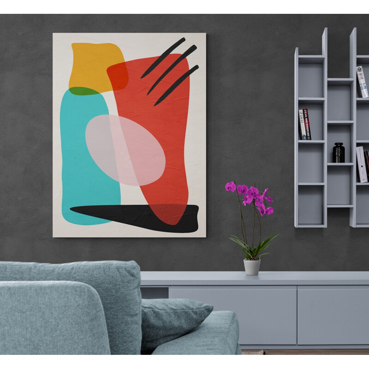 TAYRONA STORE - Cuadro En Lienzo Para La Sala Boho Diseño Minimalista 549 75x100cm