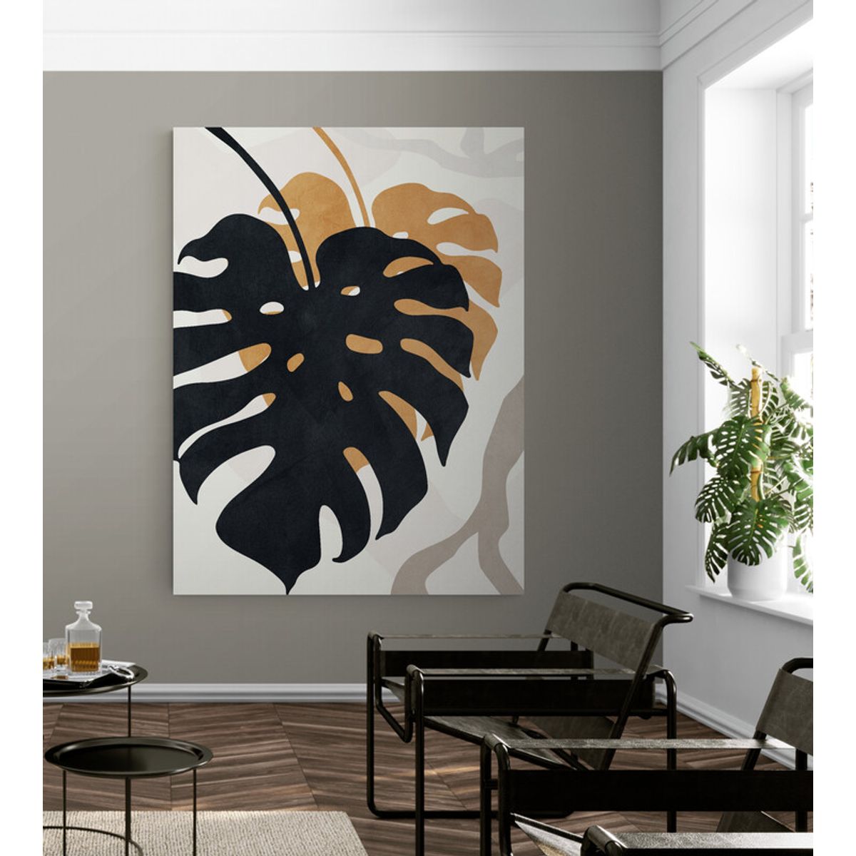 TAYRONA STORE - Cuadro En Lienzo Para La Sala Boho Diseño Minimalista 550 75x100cm