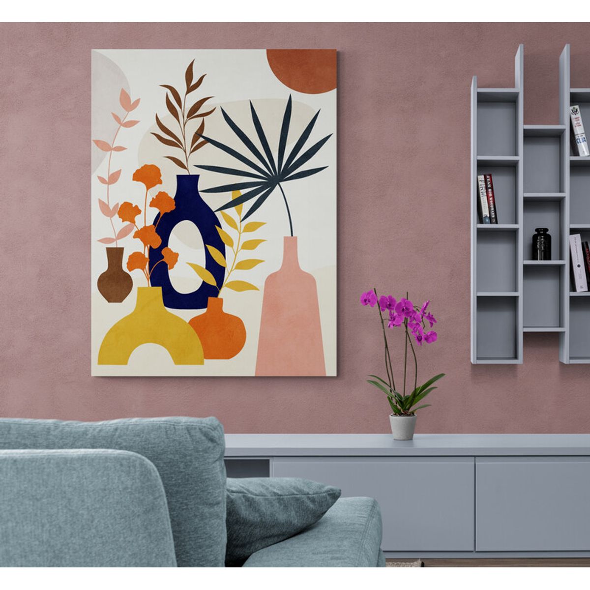 TAYRONA STORE - Cuadro En Lienzo Para La Sala Boho Diseño Minimalista 556 30x40cm