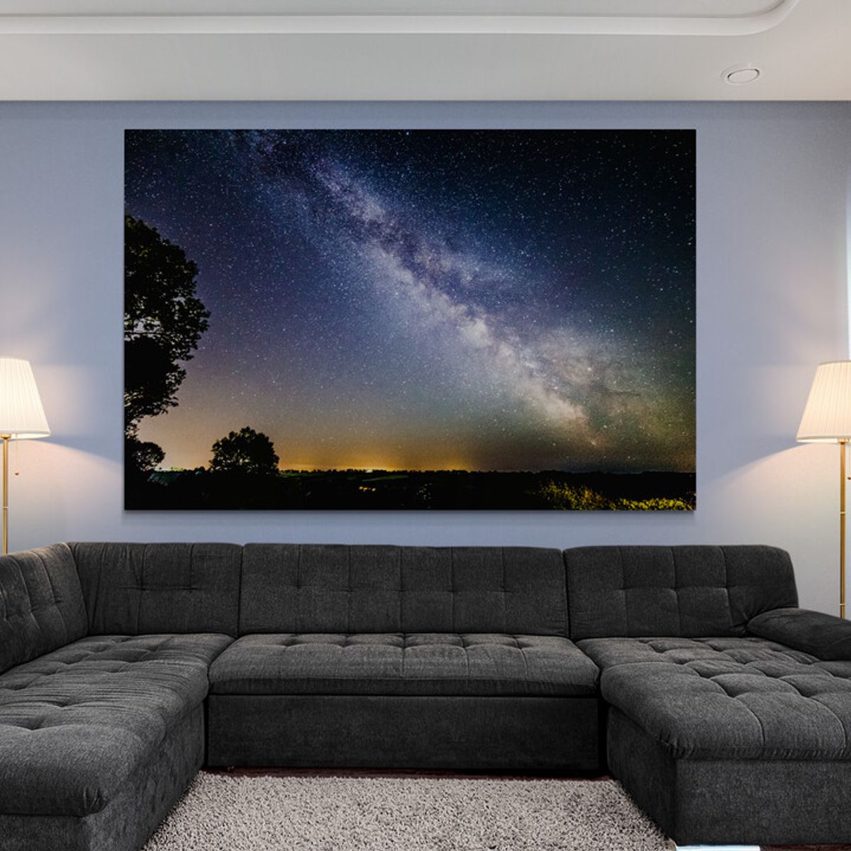 TAYRONA STORE - Cuadro En Lienzo Para La Sala Via Lactea 018 100x70cm