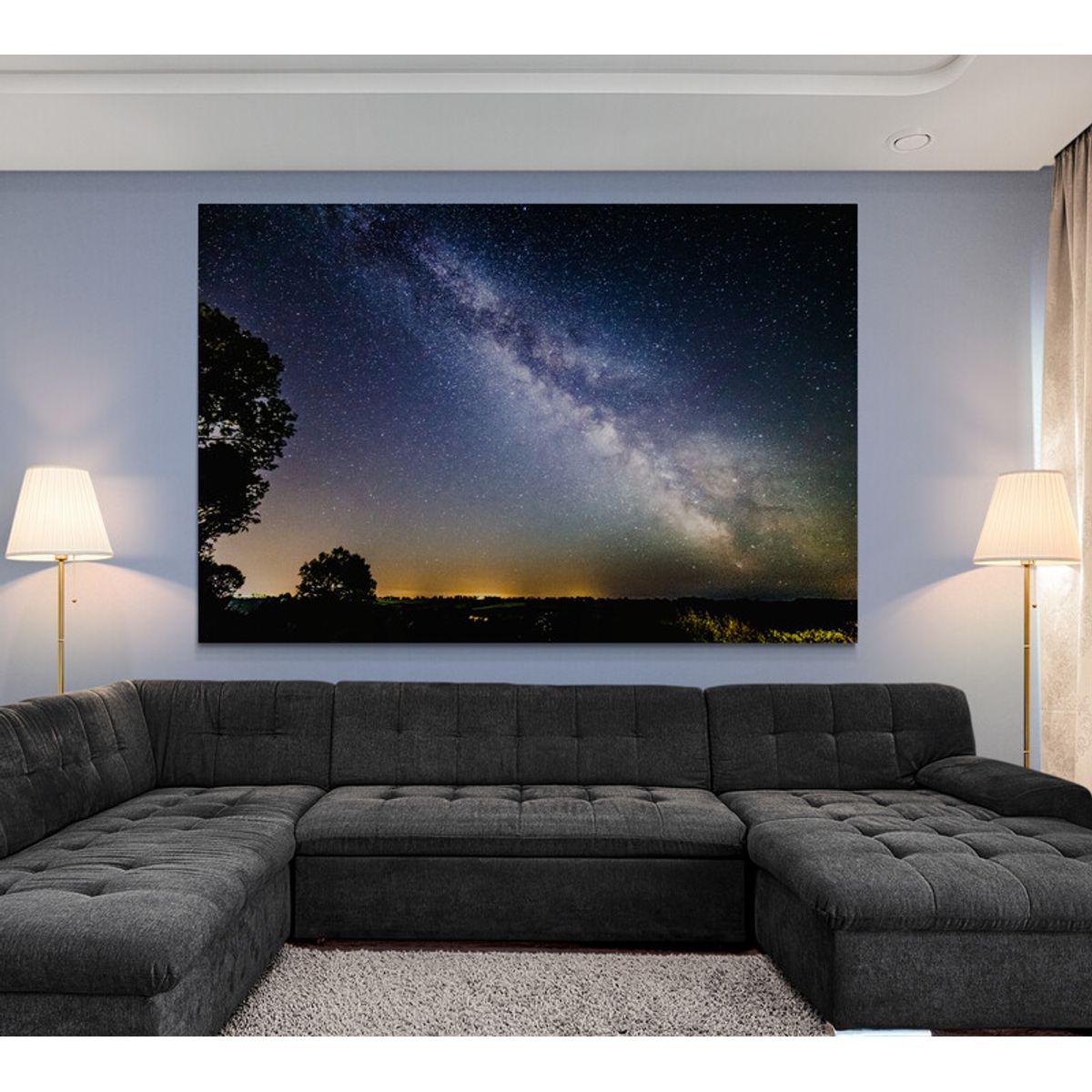 TAYRONA STORE - Cuadro En Lienzo Para La Sala Via Lactea 018 100x70cm