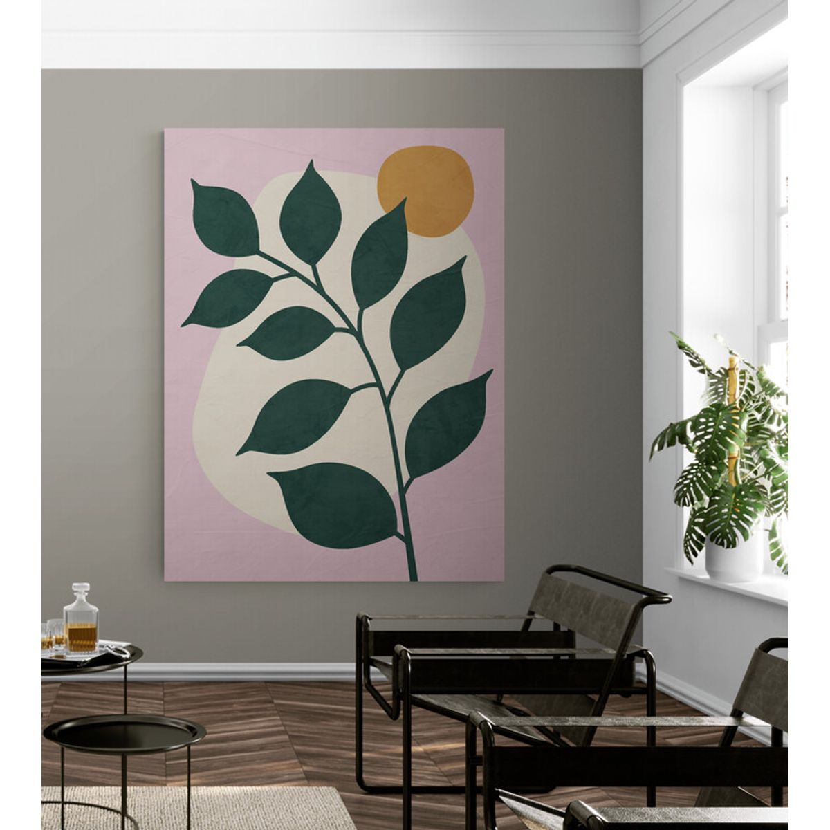 TAYRONA STORE - Cuadro En Lienzo Para La Sala Boho Diseño Minimalista 554 100x135cm