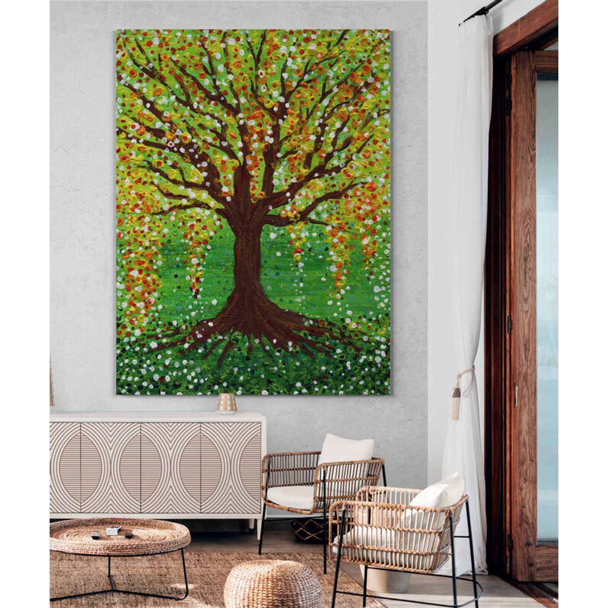 TAYRONA STORE - Cuadro En Lienzo Para La Sala Arbol De La Vida 043 60x80cm
