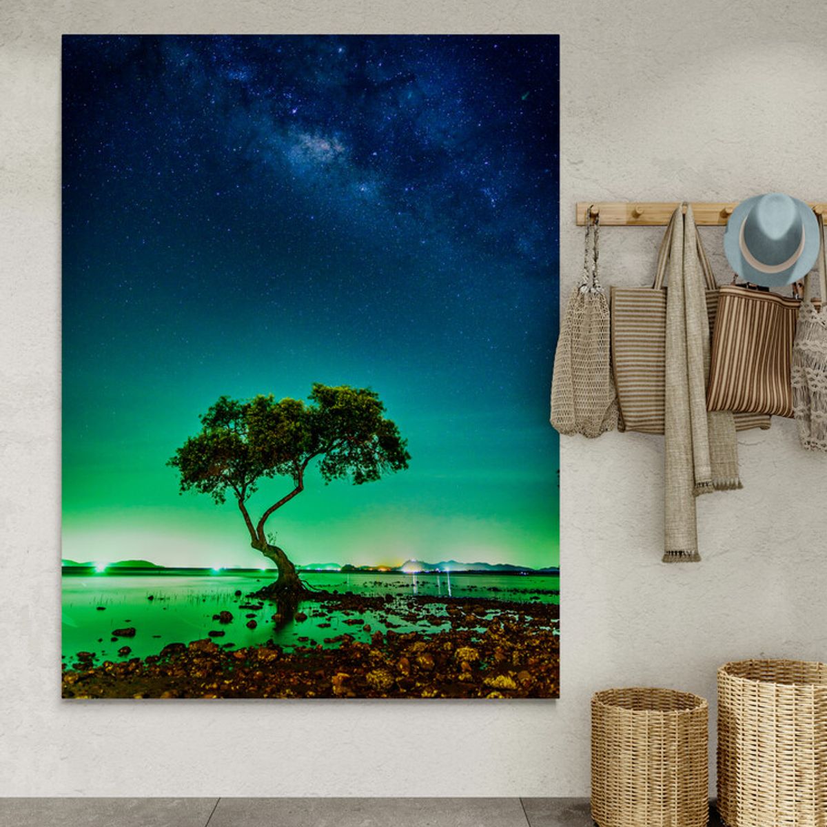 TAYRONA STORE - Cuadro En Lienzo Para La Sala Arbol Via Lactea 069 30x40cm