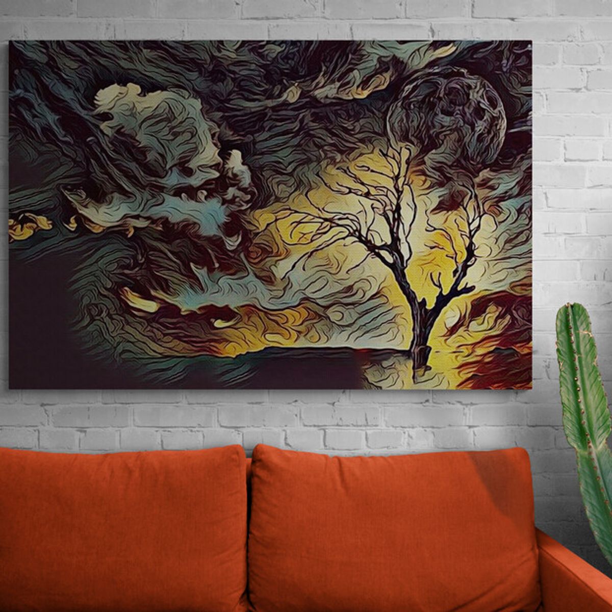 TAYRONA STORE - Cuadro En Lienzo Para La Sala Arbol De La Vida 044 100x70cm