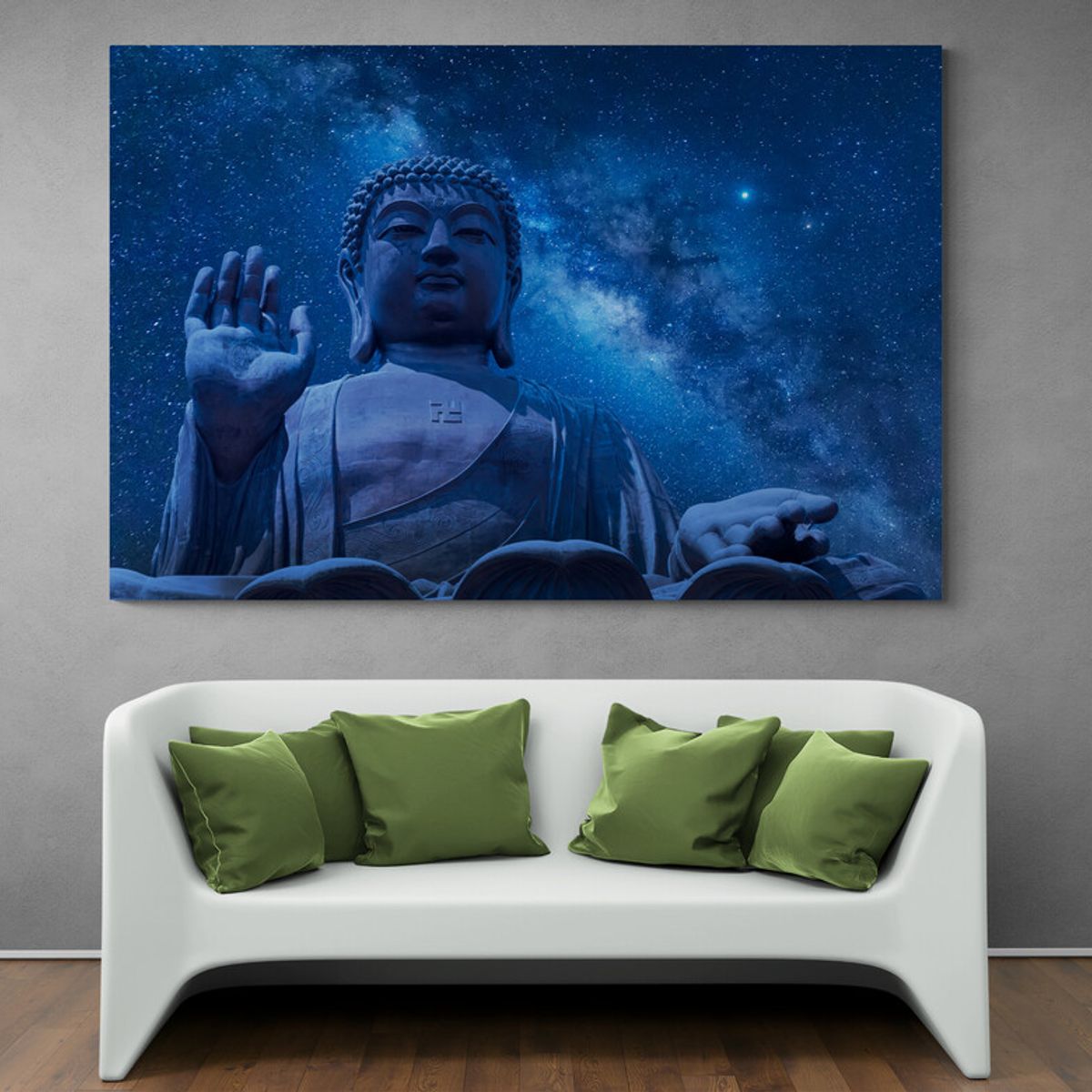 TAYRONA STORE - Cuadro En Lienzo Para La Sala Budda Via Lactea 073 50x35cm