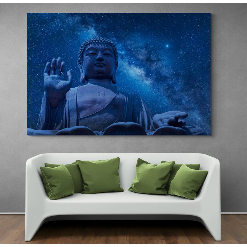 TAYRONA STORE - Cuadro En Lienzo Para La Sala Budda Via Lactea 073 50x35cm