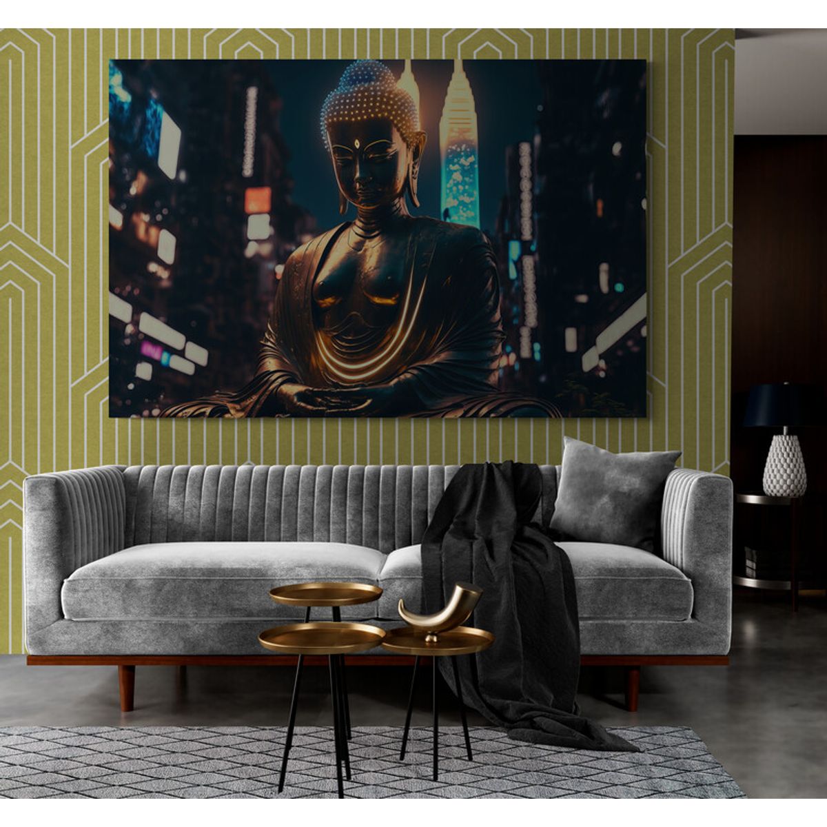 TAYRONA STORE - Cuadro En Lienzo Para La Sala Budda 168 150x100cm