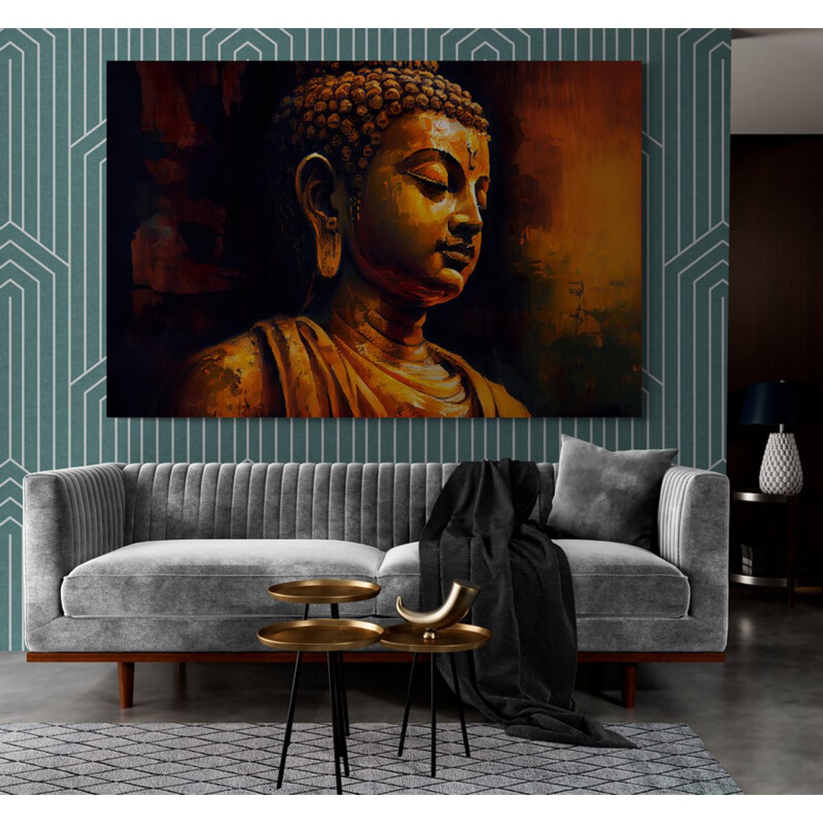 TAYRONA STORE - Cuadro En Lienzo Para La Sala Budda 189 50x35cm
