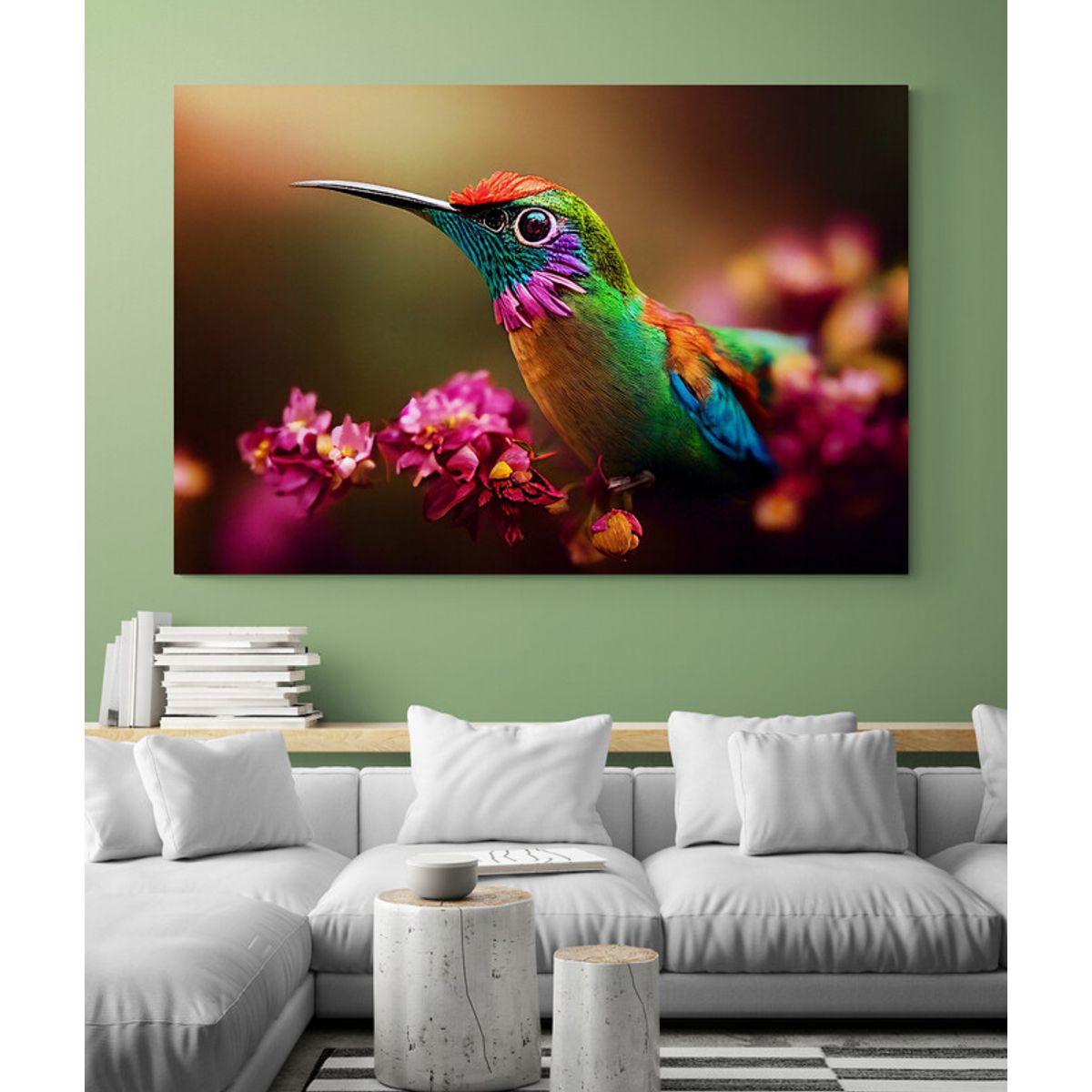 TAYRONA STORE - Cuadro En Lienzo Para La Sala Colibri 102 120x80cm