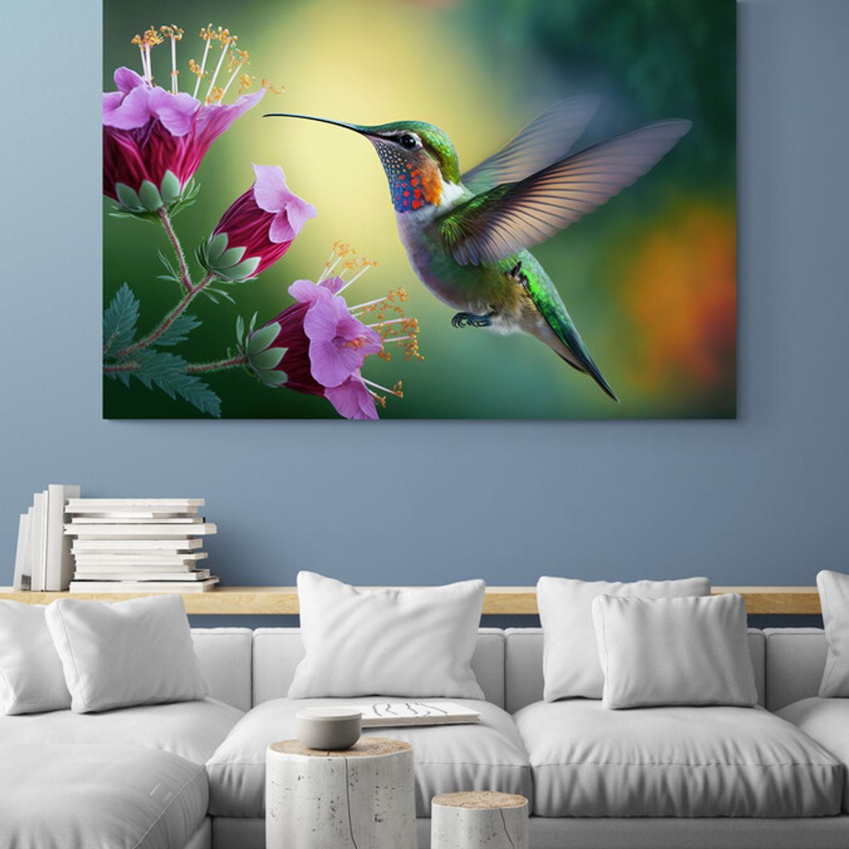 TAYRONA STORE - Cuadro En Lienzo Para La Sala Colibri 109 150x100cm