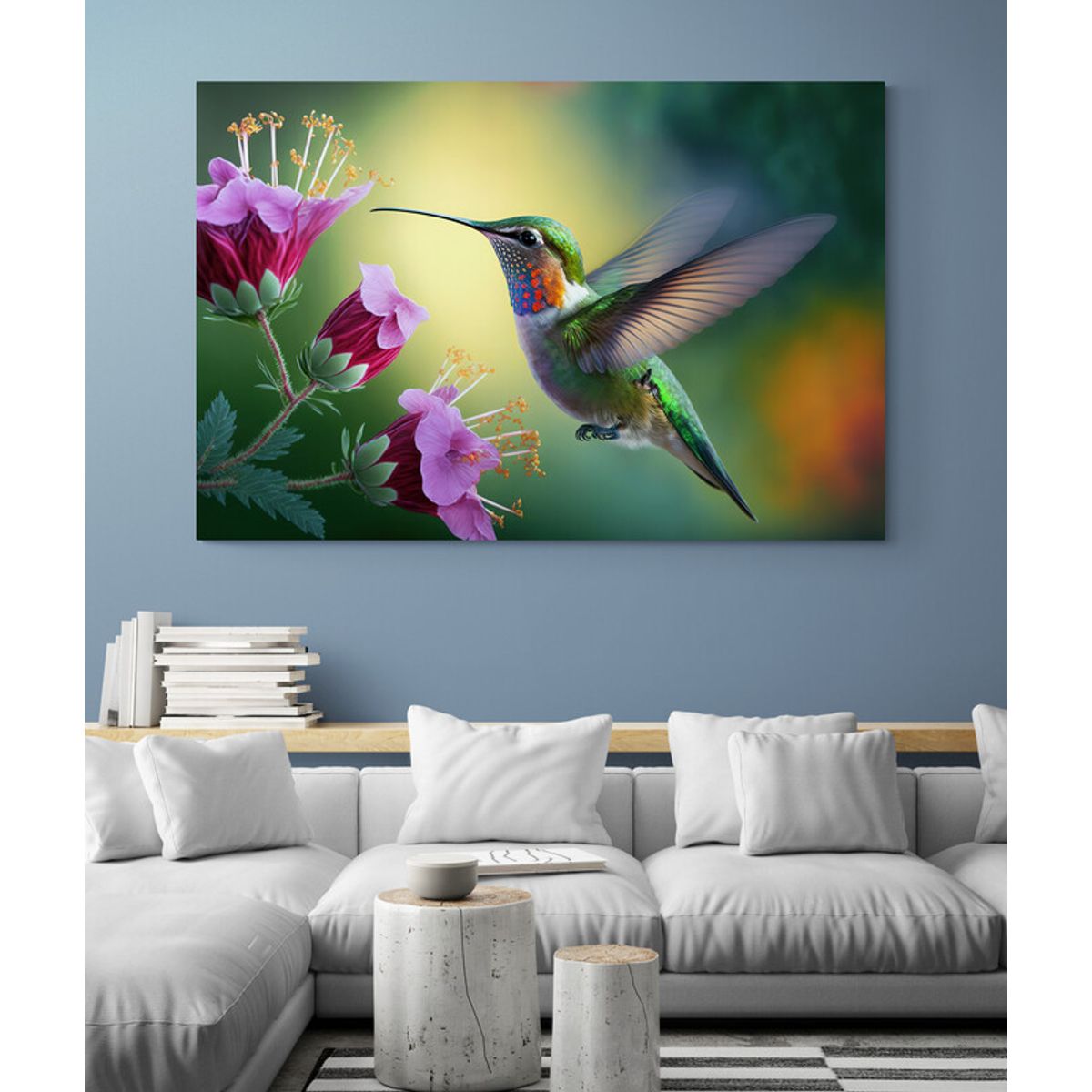 TAYRONA STORE - Cuadro En Lienzo Para La Sala Colibri 109 150x100cm