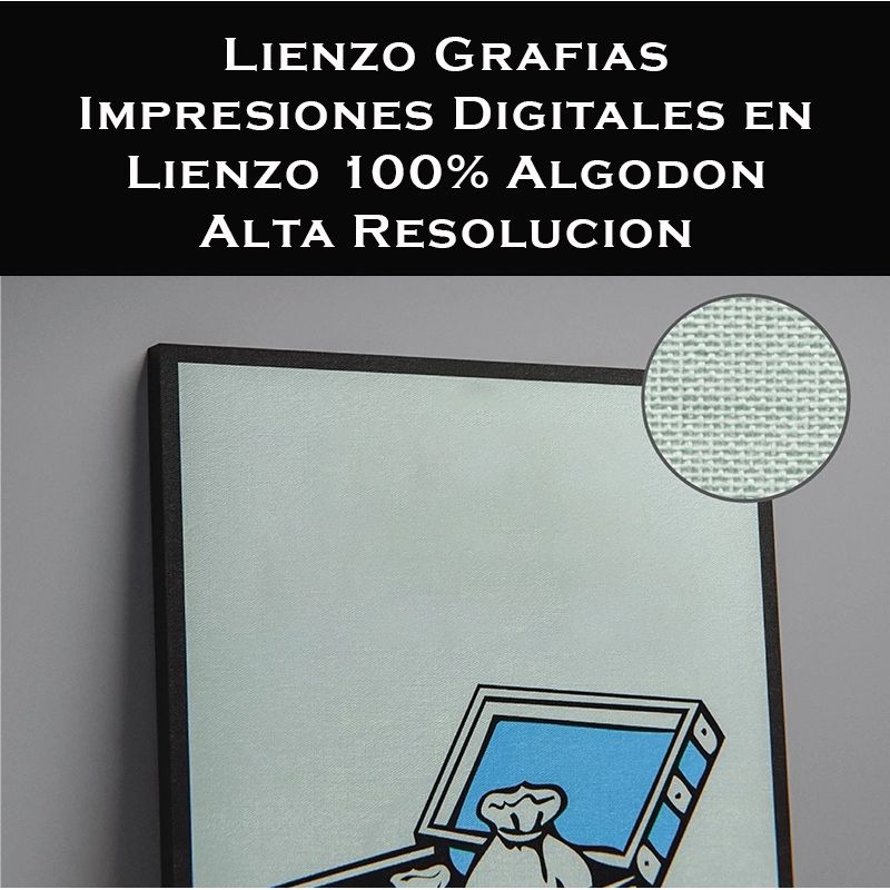 TAYRONA STORE - Cuadro En Lienzo Para La Sala Caballos 251 50x35cm