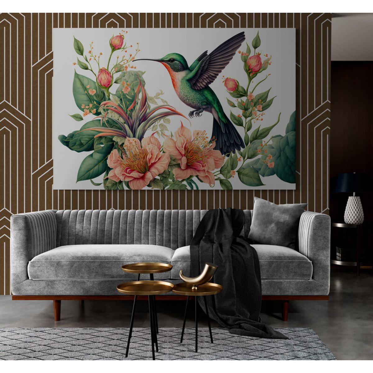 TAYRONA STORE - Cuadro En Lienzo Para La Sala Colibri 115 120x80cm.