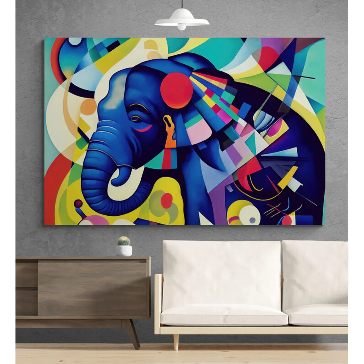 TAYRONA STORE - Cuadro En Lienzo Para La Sala Elefantes 170 50x35cm