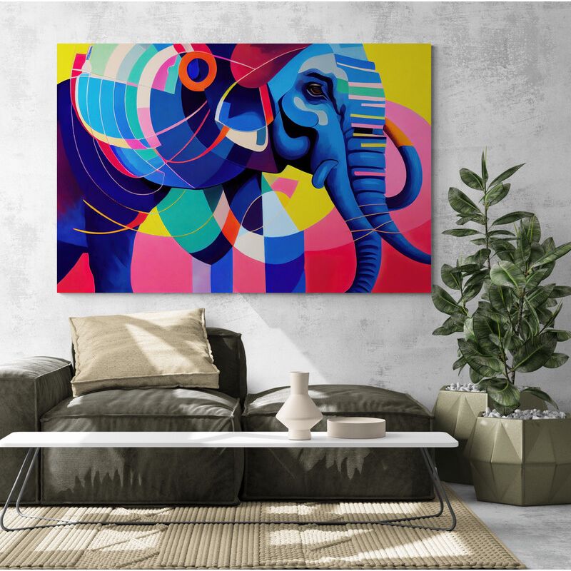 TAYRONA STORE - Cuadro En Lienzo Para La Sala Elefantes 172 50x35cm