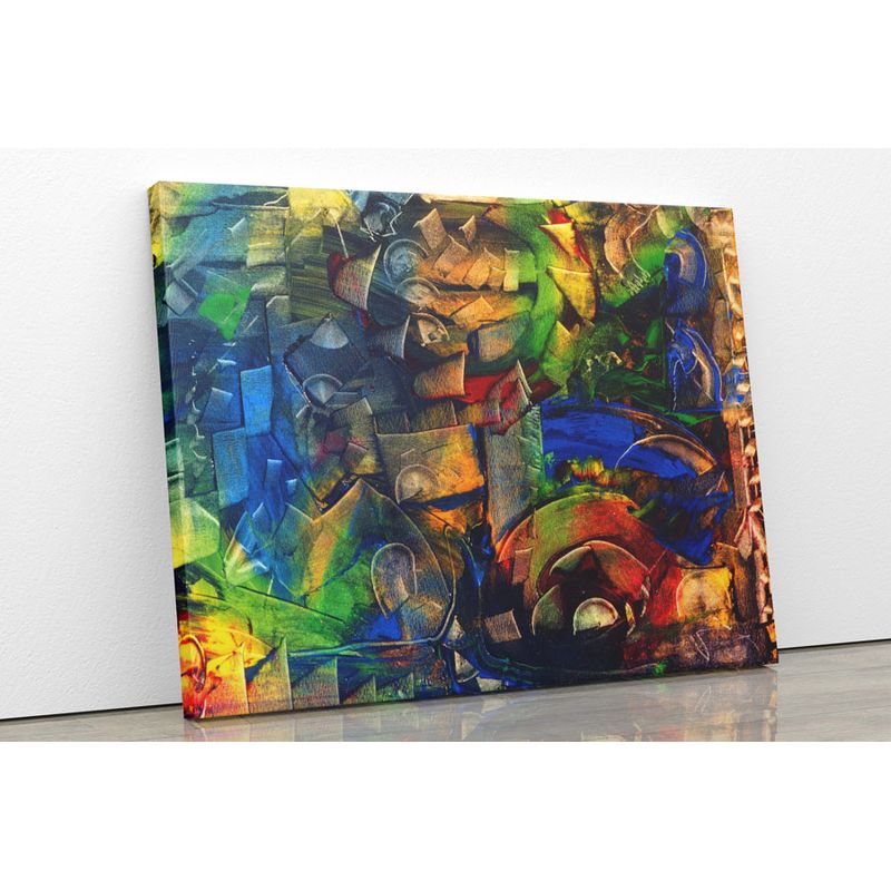 TAYRONA STORE - Cuadro En Lienzo Para La Sala Pintura Abstracta 09 80x60cm