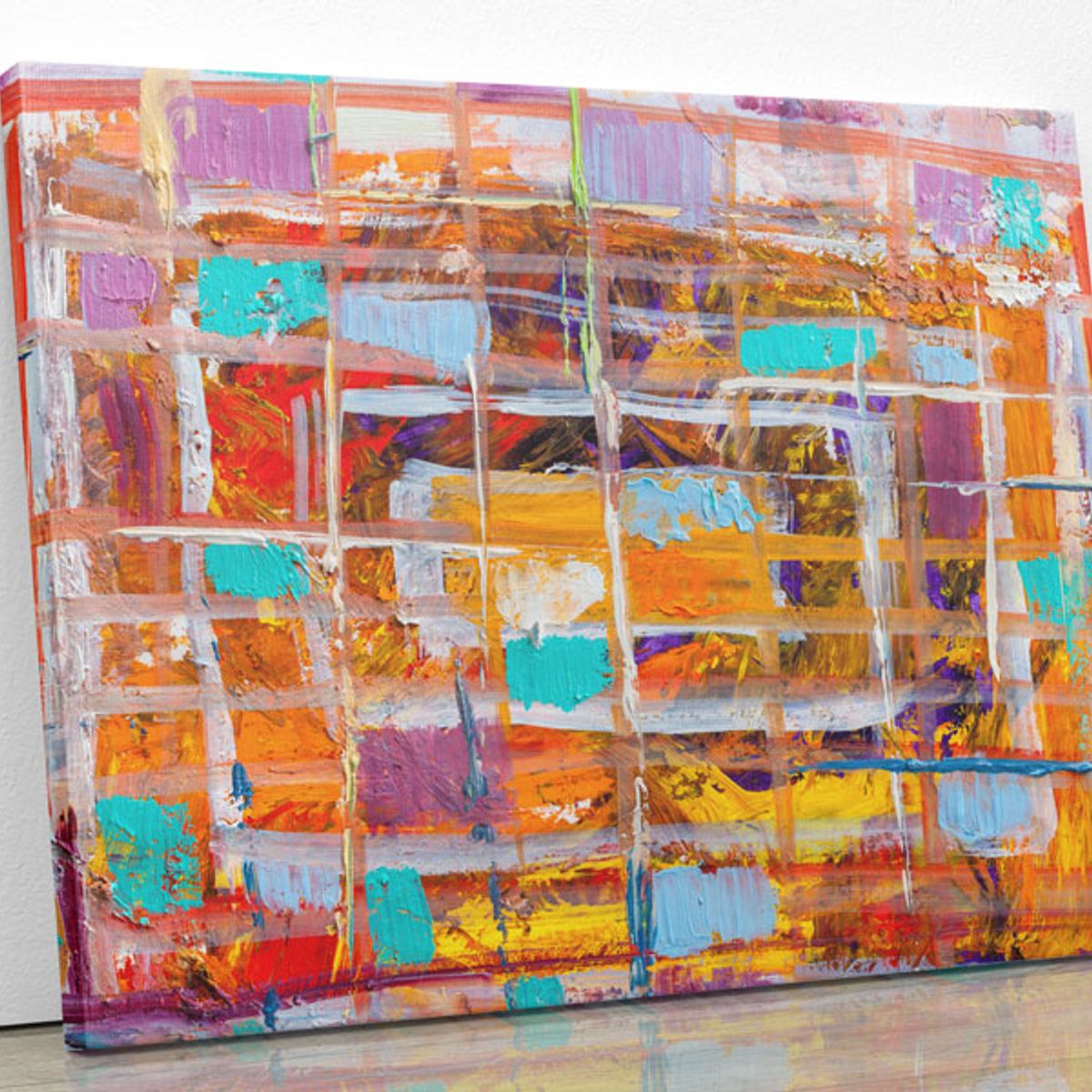 TAYRONA STORE - Cuadro Lienzo Para La Sala Pintura Abstracta 131 135x100cm