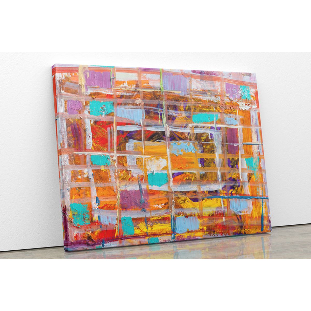 TAYRONA STORE - Cuadro En Lienzo Para La Sala Pintura Abstracta 131 100x75cm